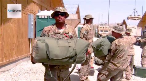 Army Soldiers Packing Up Bags For Redeployment Youtube