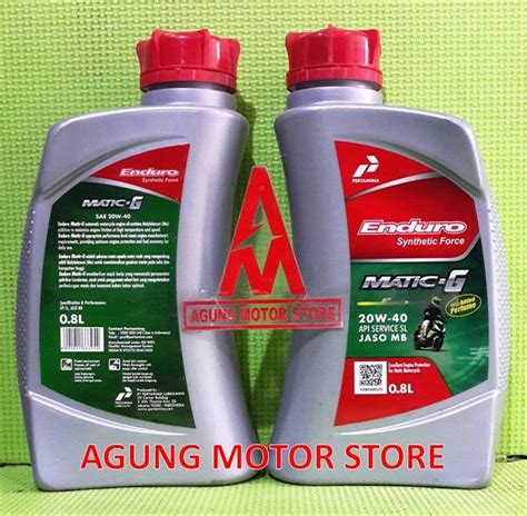 Jual Oli Mesin Pertamina Enduro Matic G 20w40 800 Ml Di Lapak