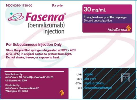 Order Benralizumab (Fasenra) 30 mg/mL INJECTION, SOLUTION online from ...