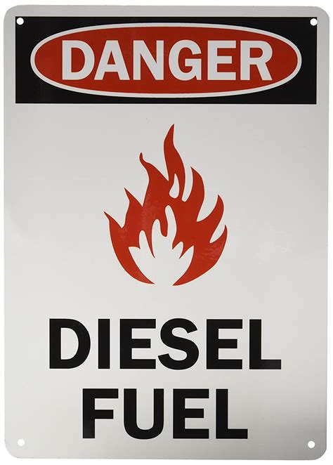 Smartsign Aluminum Osha Safety Sign Legenddanger Diesel Fuel 14