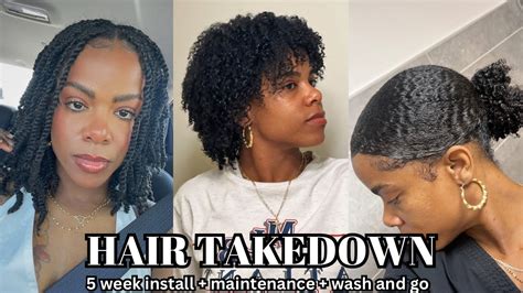 Passion Twists Takedown How I Maintain Twists Wash And Go Type 4 Natural Hair Youtube