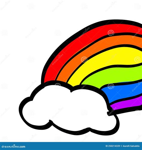 Rainbow Cartoon Cut Out Illustration Stock Illustration Illustration