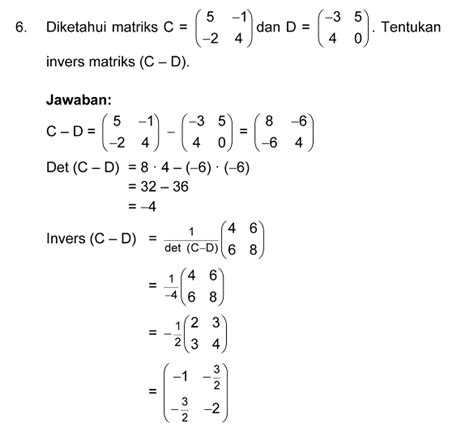 Detail Contoh Soal Penjumlahan Dan Pengurangan Matriks Koleksi Nomer 16