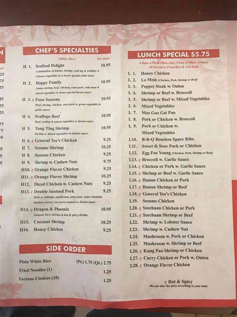 Menu At Great Wok Restaurant Natchez 436 Us 61 1b