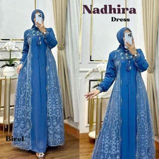 Jual Cod Gamis Nadhira Maxi Brokat Swaroski Ceruty Babydoll Gamis