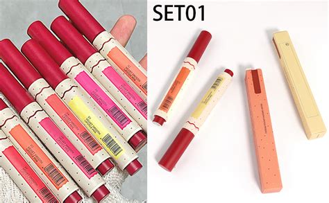 Amazon Colors Matt Nude Lipstick Lipliner Lip Crayons Pack Set Velvet Moisture Smooth