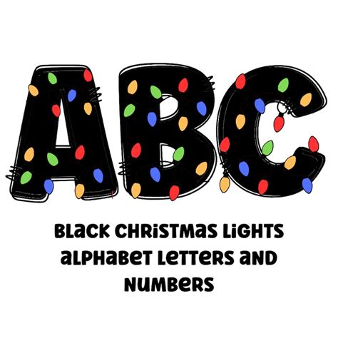 Christmas Lights Clipart Letters 300dpi Transparent Png 1 Set Of