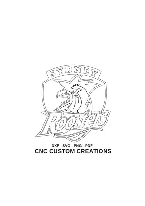 NRL SVG Sydney Roosters Rugby League Logo Vector File Digital Download ...