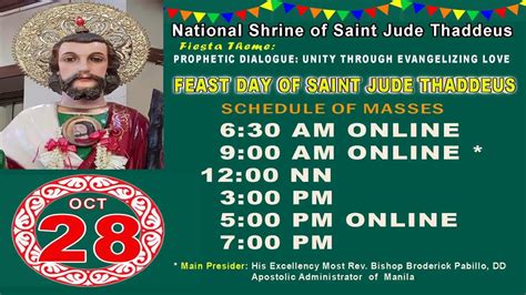 29th Sunday In Ordinary Time 6 00pm Mass National Shrine Of Saint Jude Thaddeus Youtube