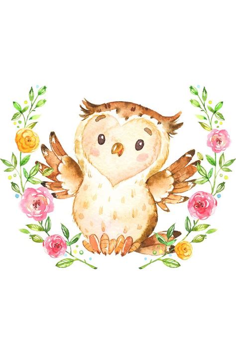 Forest Inhabitants Png Watercolor Illustration