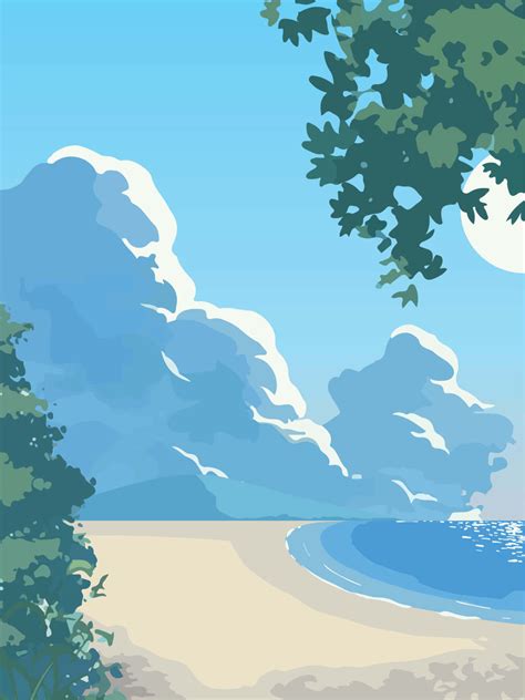 anime beach background wallpaperscom