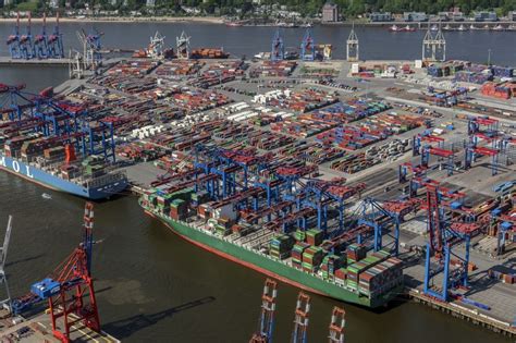 Luftbild Hamburg Hhla Logistics Container Terminal Burchardkai Am