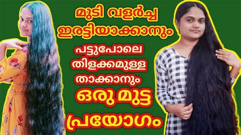 😱😱💯മുടി ഉള്ളോടെ വേഗത്തിൽ തഴച്ചു വളരാൻ മുട്ട ഈ രീതിയിൽ ഉപയോഗിക്കൂ Protein Egg Hair Mask Hair