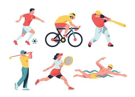 Deporte Colección Vector Ilustración De Un Variedad De Deportes