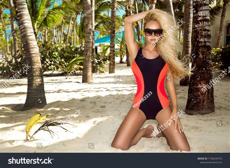 Beautiful Sexy Girl Surfer Bikini On Stock Photo Shutterstock