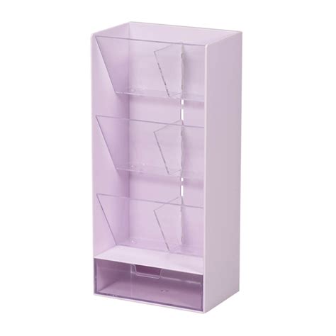 Fnyoxu Desktop Storage Box Transparent Flat Partition Shelf Student