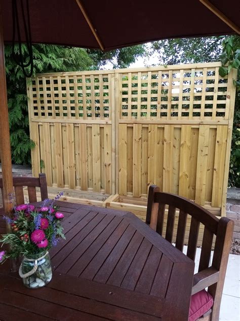 The Tetbury Trellis Planter Panel Privacy Screen Garden Trough Etsy