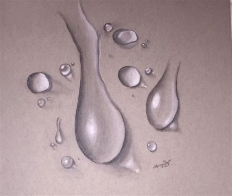 Water Drop Pencil Drawing ~ Water Drawing Drawings 3d Realistic Drop ...