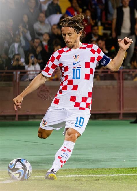 Portrait Of Luka Modric The Croatian National Football Team Captain