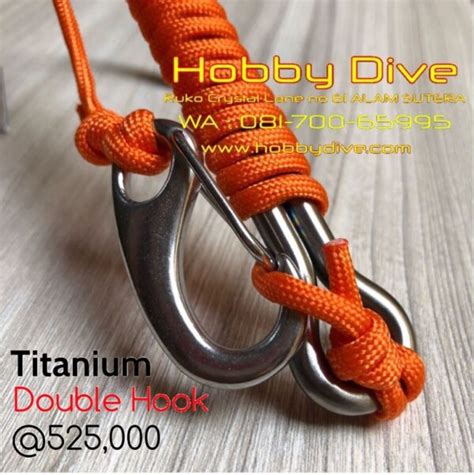 Titanium Double Hook Reef Current Scuba Diving HD 036