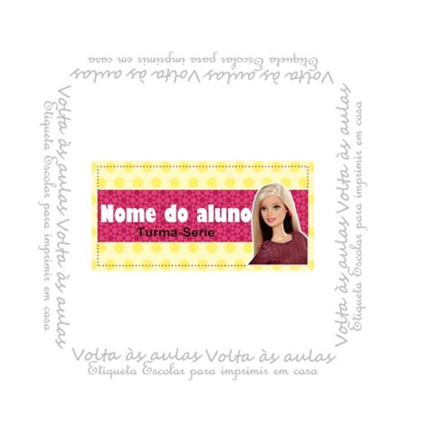 Etiqueta Barbie Para Imprimir