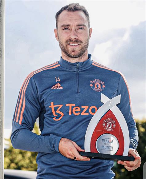 Manchester United Presents Christian Eriksen With The Player Of Month