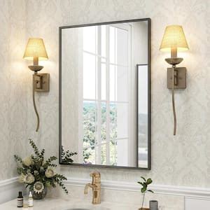 Glsland In W X In H Oval Metal Framed Wall Bathroom Mirror