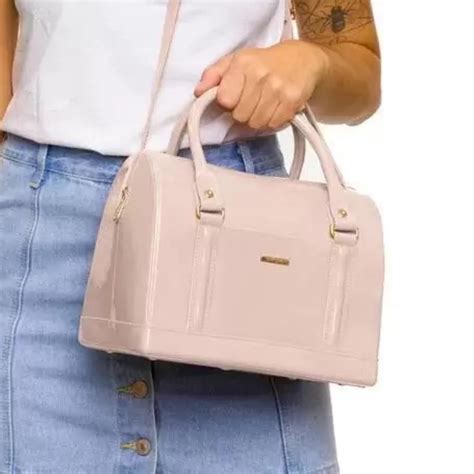 Bolsa Feminina Duffel Cor Nude Modelo PJ Petite Jolie Original Shopee Brasil