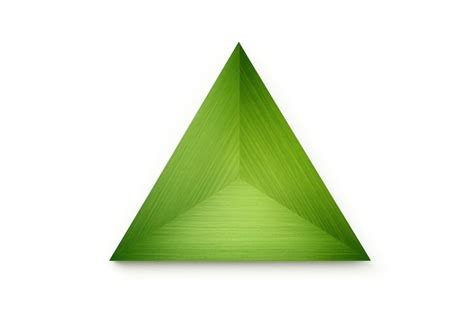 Premium Photo Green Triangle Isolated On White Background Top View