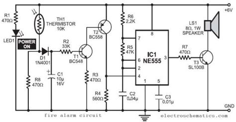 Fire Alarm Circuit - ElectroSchematics.com