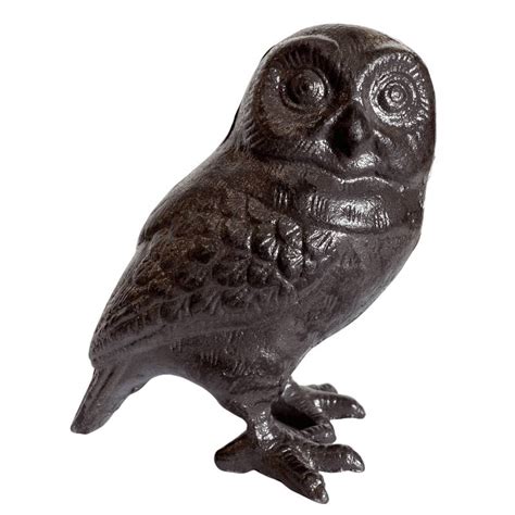 Hibou Chouette Statue Statuette Sculpture Oiseau En Fonte Patin E