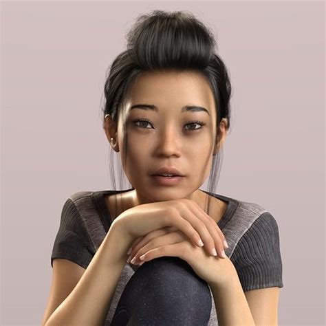 Yumeko Beautiful Asian Female 3d Model Rigged Cgtrader