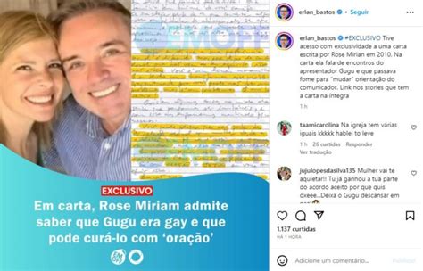 Carta de Rose Miriam para Gugu viraliza Área VIP