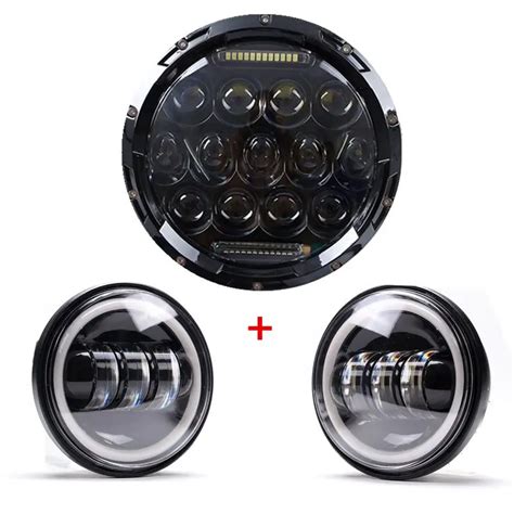 For Harley Daymaker Road King Motorcycle Headlight Set 7 LED Headlamp