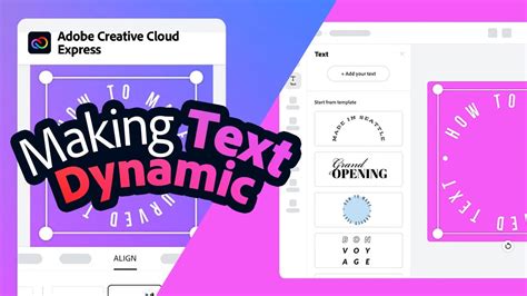 How To Create Curved Text Adobe Creative Cloud Express Youtube