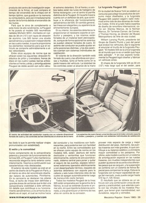 Mi Mecánica Popular imagesochoseis linea peugeot enero 1985 02g