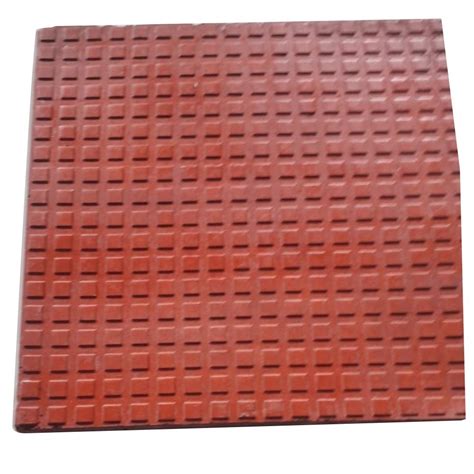 Paint Coated Red Cement Chequered Tile For Floor Size X Mm At