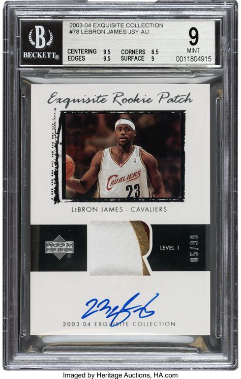 2003-04 Upper Deck Exquisite Collection LeBron James Rookie Patch | Lot