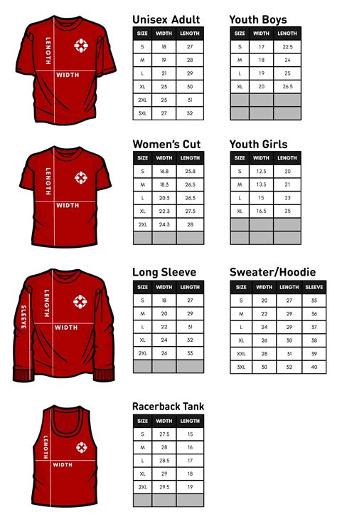 Youth Soccer Jersey Size Chart