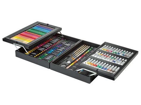 crelando Coffret à dessin et peinture 174 pièces