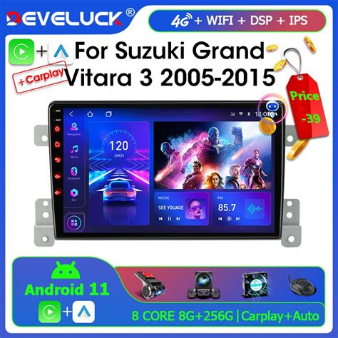 2 din android 11 rádio do carro para suzuki grand vitara 3 2005 2012