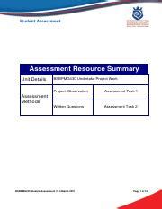 Bsbpmg Student Assessment V Pdf Student Assessment Assessment