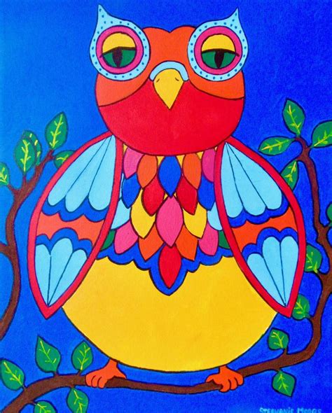 Owl Folk Art