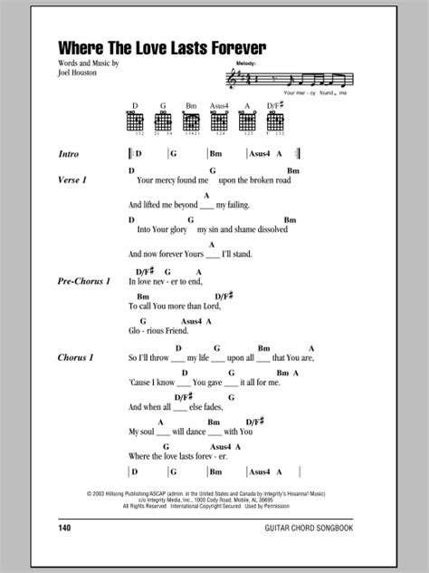 Where The Love Lasts Forever by Hillsong United - Guitar Chords/Lyrics ...