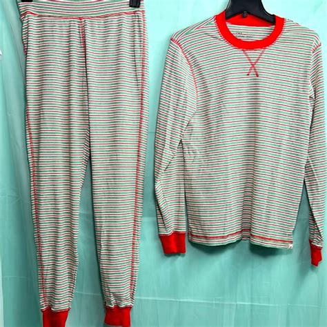 Pact Intimates And Sleepwear Pact Candy Cane Striped Holiday Pajama