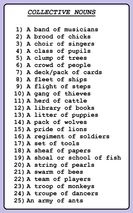 Collective Nouns Worksheet Grade 4