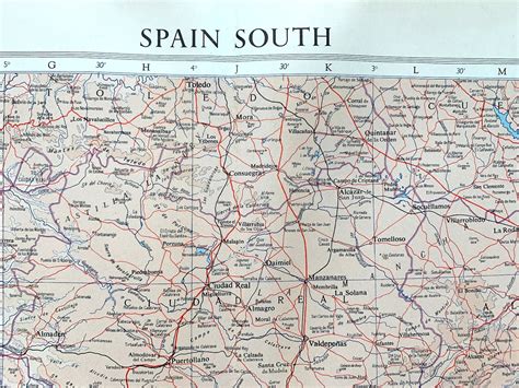 Vintage Map of Southern Spain Large 1958 Map Ibiza - Etsy