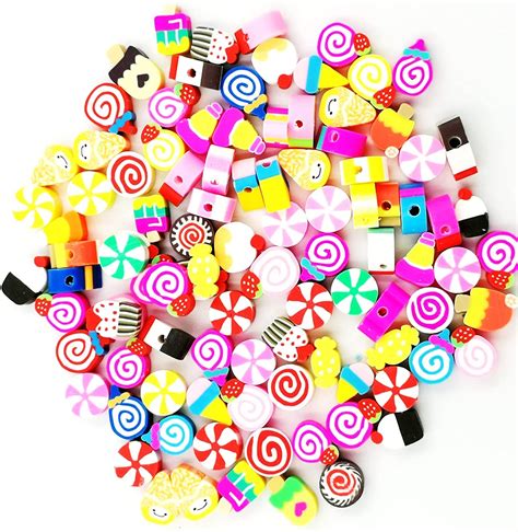 Street Pcs Mixed Colors Polymer Clay Smiley Face Spacer Beads