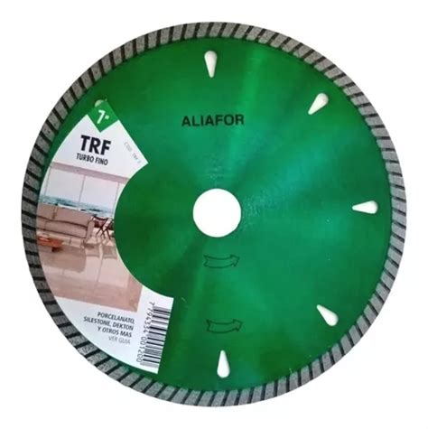 Disco Diamantado 180 Mm Aliafor Trf Porcelanato Turbo Fino Verde