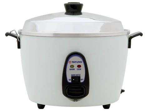 Tatung 10 Cup Rice Cooker with Stainless Steel Inner Pot & Steam Tray ...